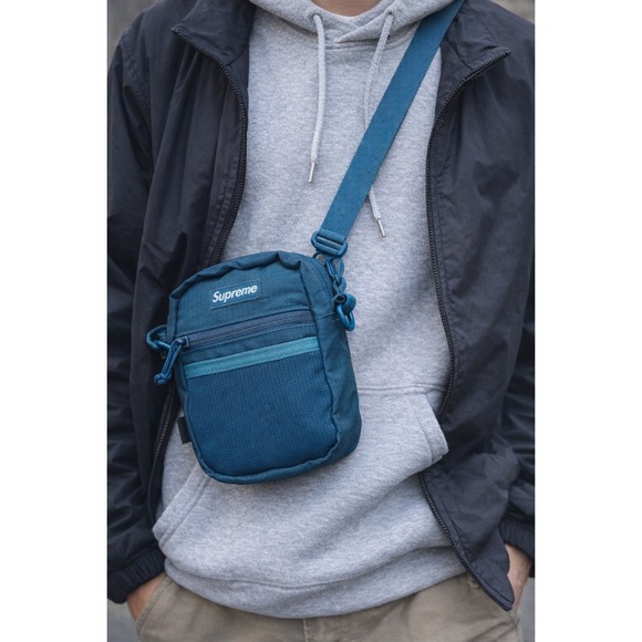Supreme Shoulder Bag Cordura Ripstop Nylon Teal Blue Crossbody